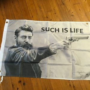 aus seller 5x3 fooT Collectable memorabilia NED KELLY Genuine merchandise AUSSIE Bushranger banner flag wall hanging Man cave outlaw biker