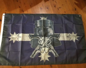 aus seller 5x3 foot Collectable memorabilia NED KELLY Genuine merchandise AUSSIE Bushranger banner flag wall hanging Man cave outlaw biker