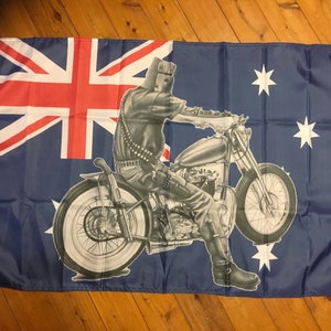 aus seller 5x3 foot  Collectable memorabilia NED KELLY Genuine merchandise AUSSIE Bushranger banner flag wall hanging Man cave outlaw biker