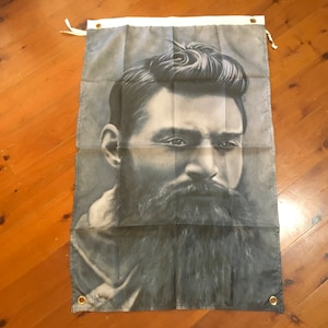 aus seller 5x3 fooT Collectable memorabilia NED KELLY Genuine merchandise AUSSIE Bushranger banner flag wall hanging Man cave. Outlaw. Biker