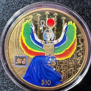 1 oz Proof 999 Fine Silver Collectible Coin, 2023 GoldClad Ancient Egyptian Coins, Silver Colored Coins, Collectible Coins, Proof Coins