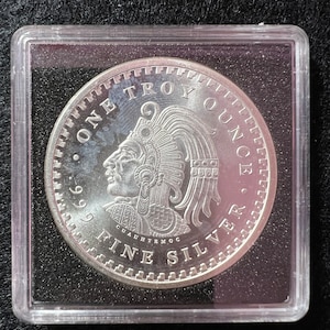 1oz 999 fijnzilver, rond belegd zilver