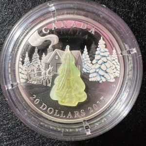 2017 Royal Canadian Mint .9999 Fine Silver Snow-Covered Tree Coin