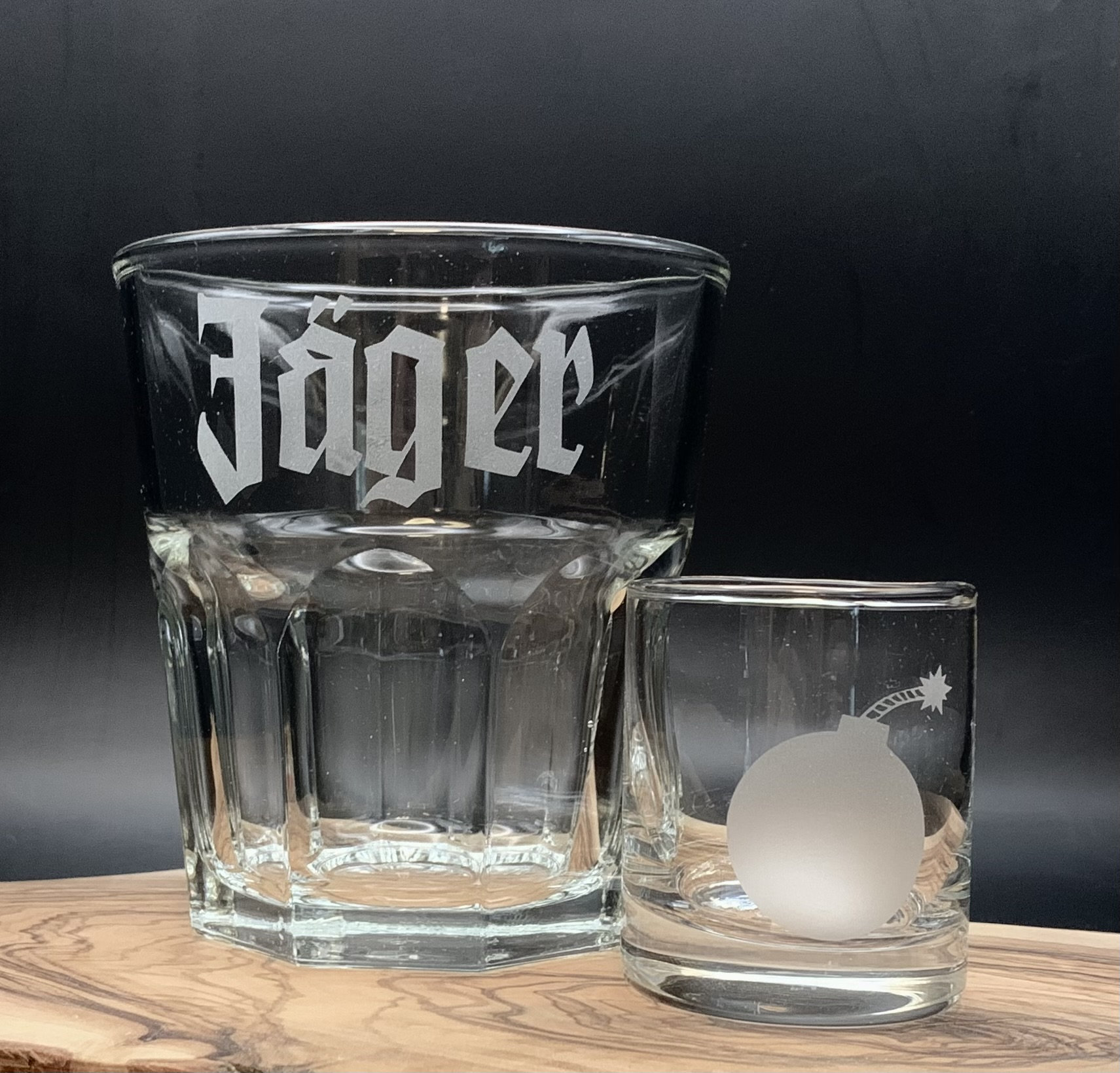 Engraved Jager Bomb Shot Glasses Etsy