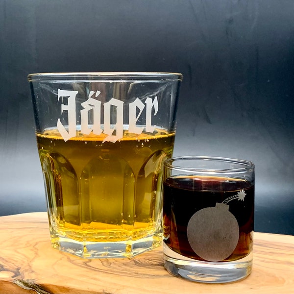 Glass Bomb Shot Glasses Etsy