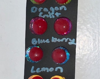 16mm Fruit themed Red Pupil Hand-Painted Glitter Safety Eyes For Crochet