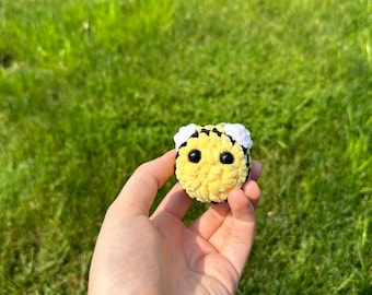 Crochet Mini Bee Handmade Stuffed Animal Toy