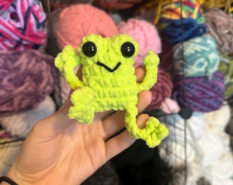 Crochet Baby Leggy Frog Handmade Plushie Toy Stuffed Animal