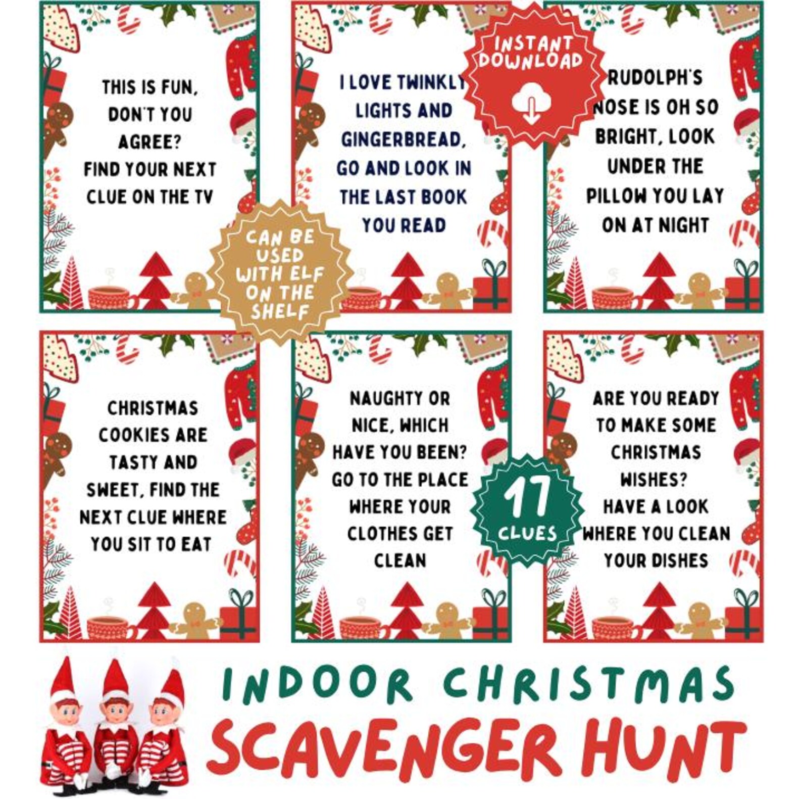 Christmas Elf Scavenger Hunt - Etsy