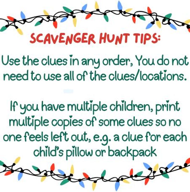 Christmas Elf Scavenger Hunt - Etsy