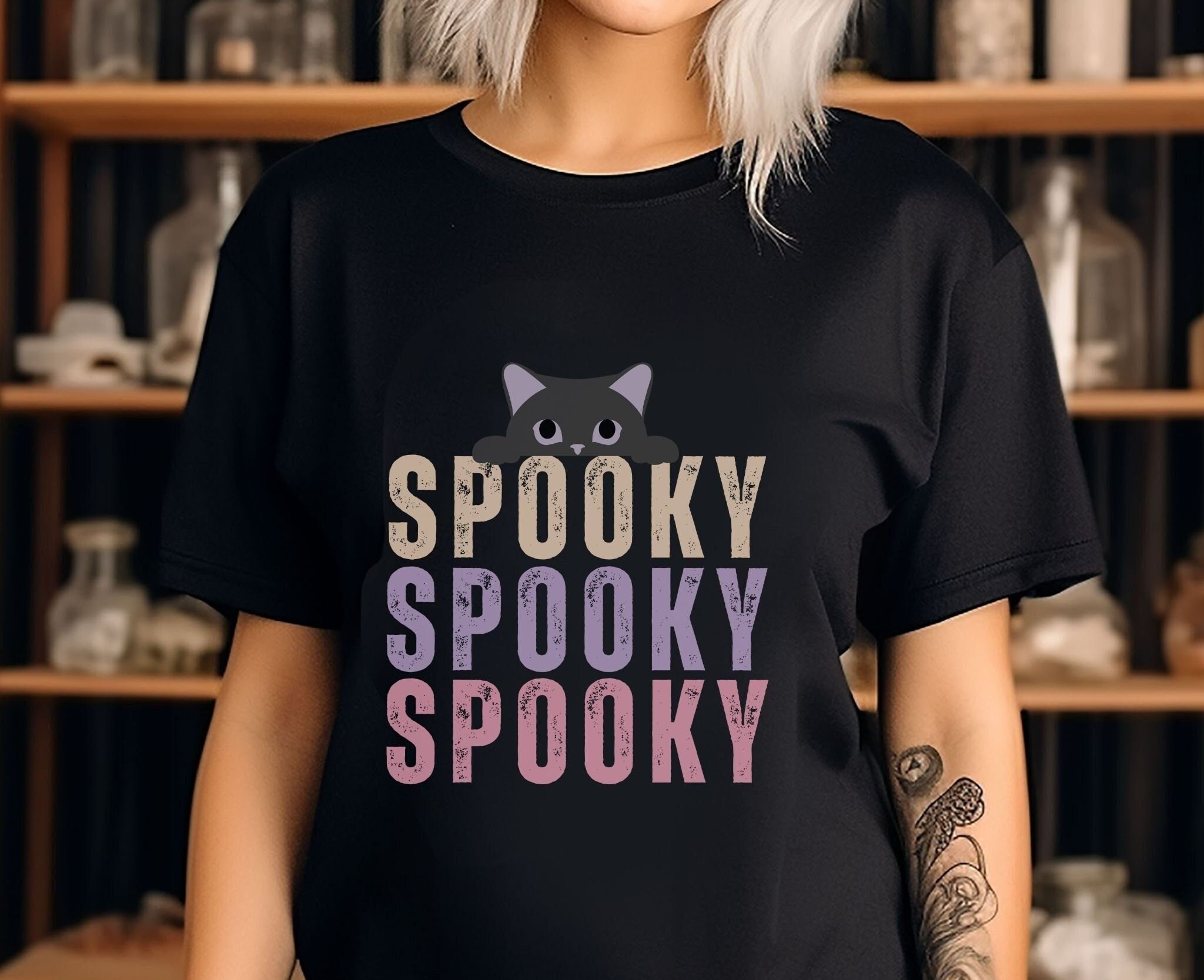 Halloween Shirt Cute Halloween Shirt Fall Shirt Cat Etsy