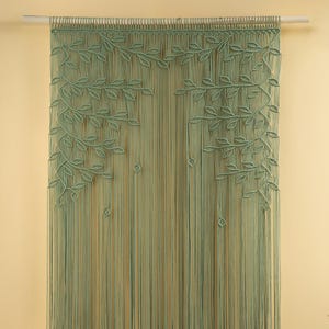 Large Macrame Doorway Valance: Boho Room Curtain, Modern Wall Decor