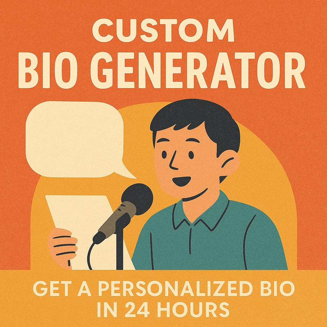 Custom Bio Generator – Elevator Pitch / Bio for Artists, Coaches ...