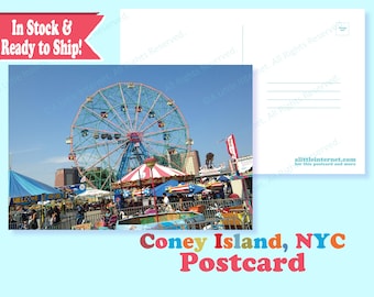 Postcard of Coney Island NYC  Wonder Wheel - Great Postcrossing / Postfun Postcard! - 1 New 4x6 Postcard (Original Photo)