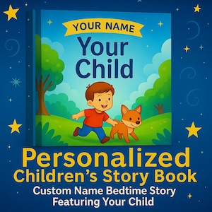 Personalized Children’s Story Book – Custom Name Bedtime Story Featuring Your Child – Unique Gift for Kids