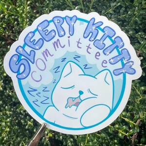 Sleepy Kitty Committee Glossy Waterproof