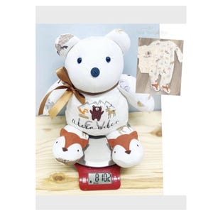 Birthweight Memory Bear-custom teddy bears-keepsakes from baby clothes