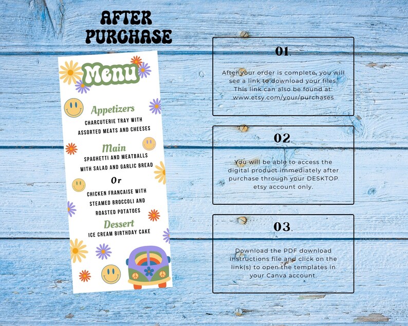 editable-hippie-rainbow-birthday-menu-retro-70s-party-food-list