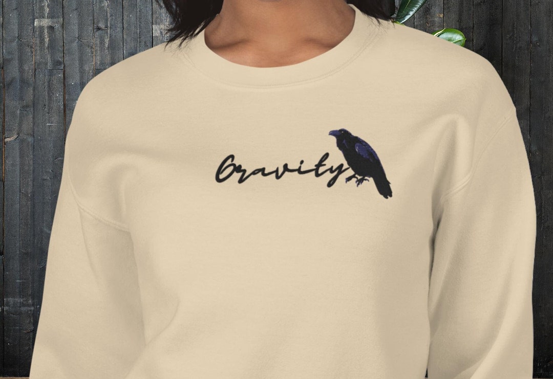 Embordered Damon Crow Gravity Sweatshirt Mystic Falls Cozy Etsy