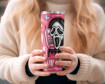 Inflated Halloween Tumbler Wrap Bundle 3D Puff Halloween Tumbler Wraps 20oz Skinny Sublimation Digital Downloads Spooky Skeleton Ghost