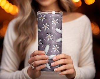Papier bulle pour verre, fleurs, verre droit 20 oz (téléchargement numérique)