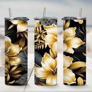 100 vibrant Floral Tumbler Wrap, Autumn Boho Sublimation Design, 20 oz Skinny Tumbler,  Digital Download PNG