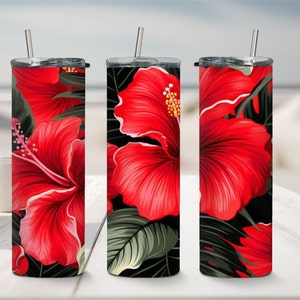 Flowers Tropical Tumbler Wrap 20oz skinny tumbler sublimation design downloads Spring Flower wrap digital download PNG