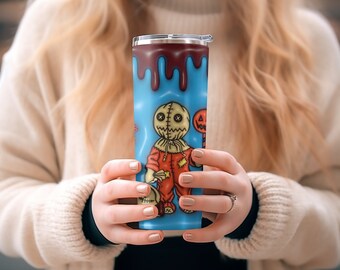 3D-omslagdoek Halloween-beker – opgeblazen png-bestand, 20oz magere beker (digitale download)
