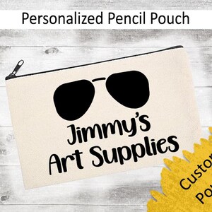 Personalized Pencil Pouch | Gift for an Artist | Birthday Gift | First Day of School Gift