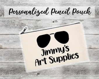 Personalized Pencil Pouch | Gift for an Artist | Birthday Gift | First Day of School Gift