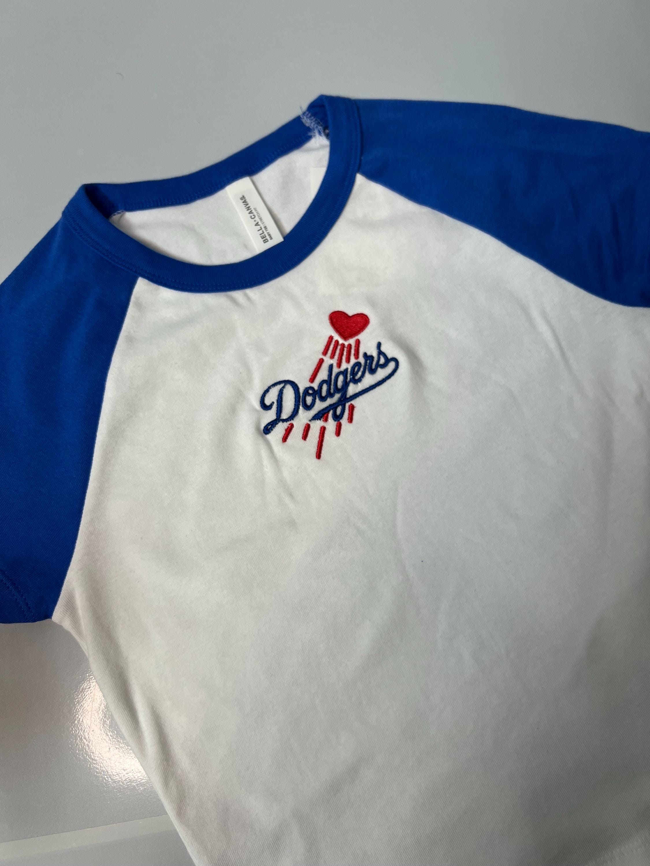 Los Angeles Dodgers Baseball Cropped Baby Tee