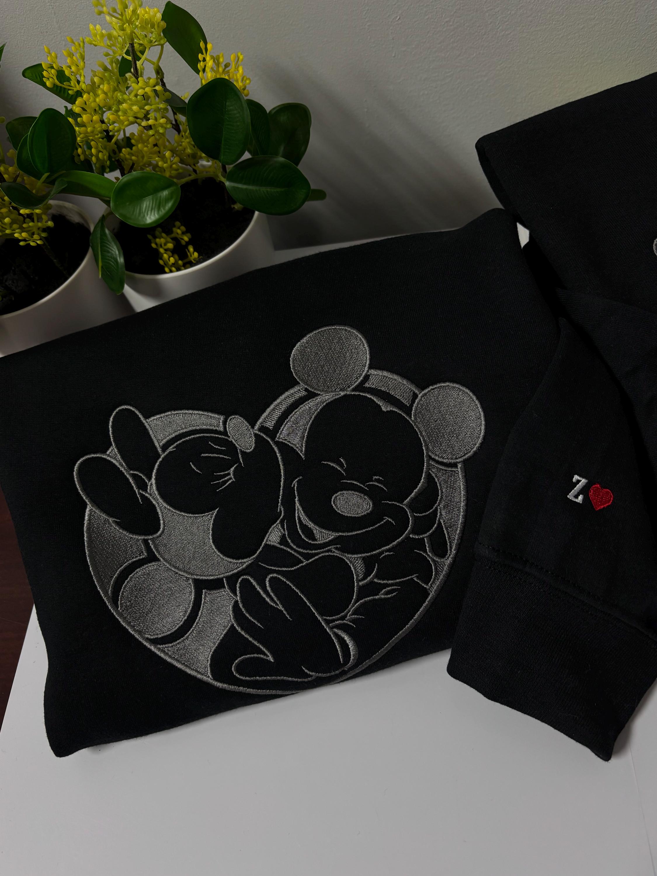 Matching Couple Disney sweatshirt, inspired Disney  sweatshirt, Disney sweetheart night Mickey or minnie hearts - Thumbnail 3