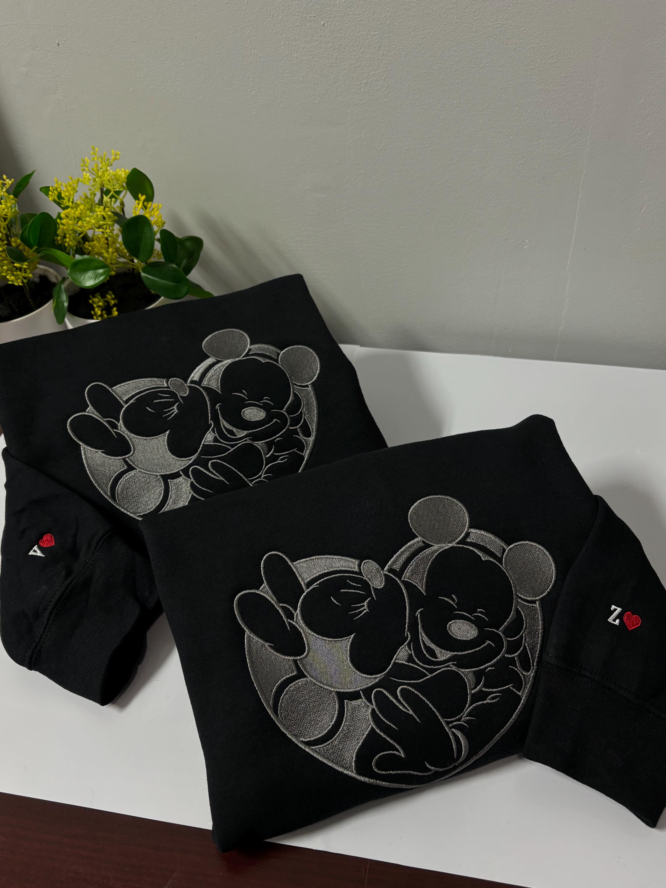 Matching Couple Disney sweatshirt, inspired Disney  sweatshirt, Disney sweetheart night Mickey or minnie hearts - Thumbnail 2