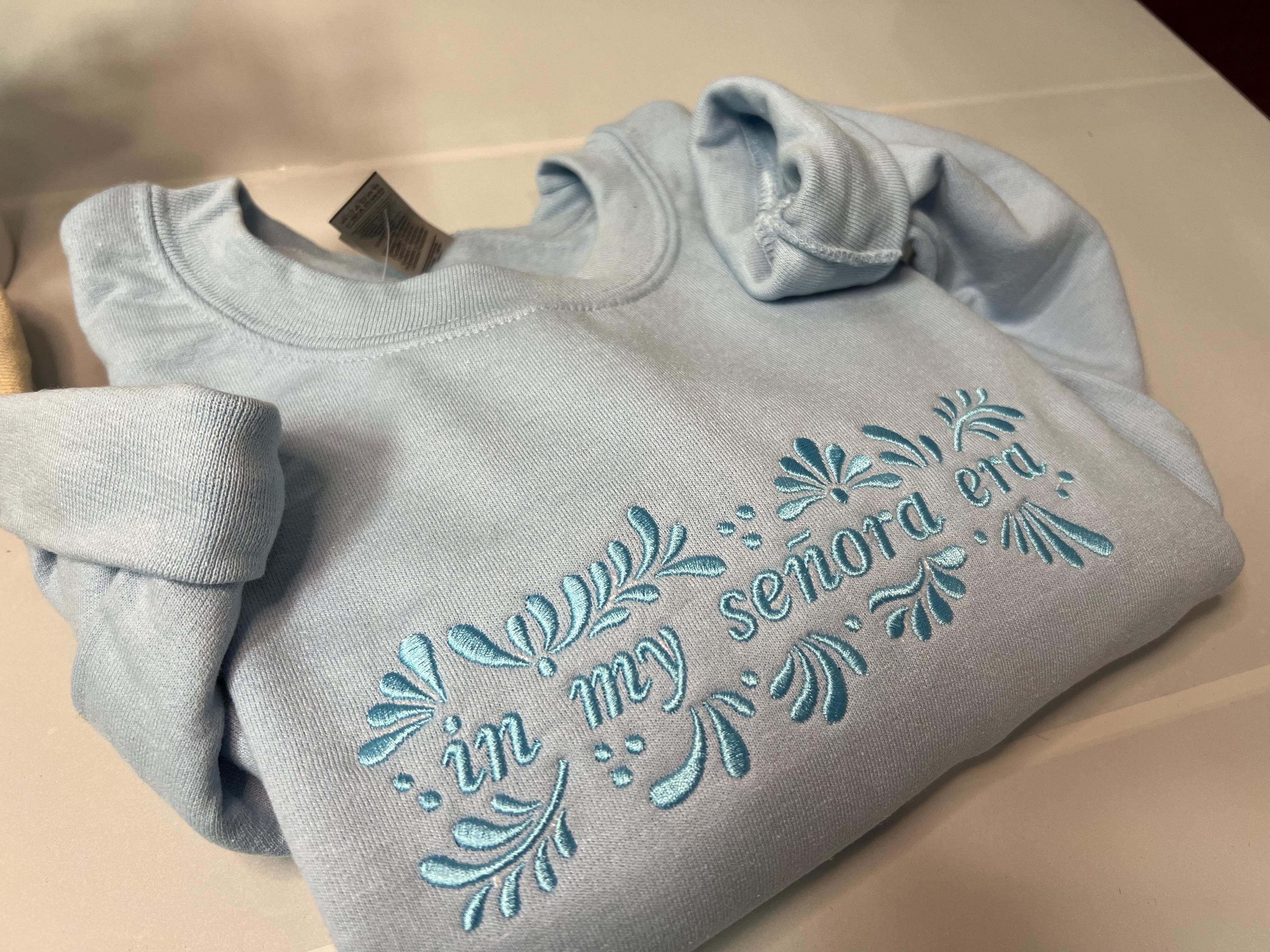 In My Señora Era” Embroidered Crewneck – Embrace Your Grown-Woman Era - Thumbnail 5