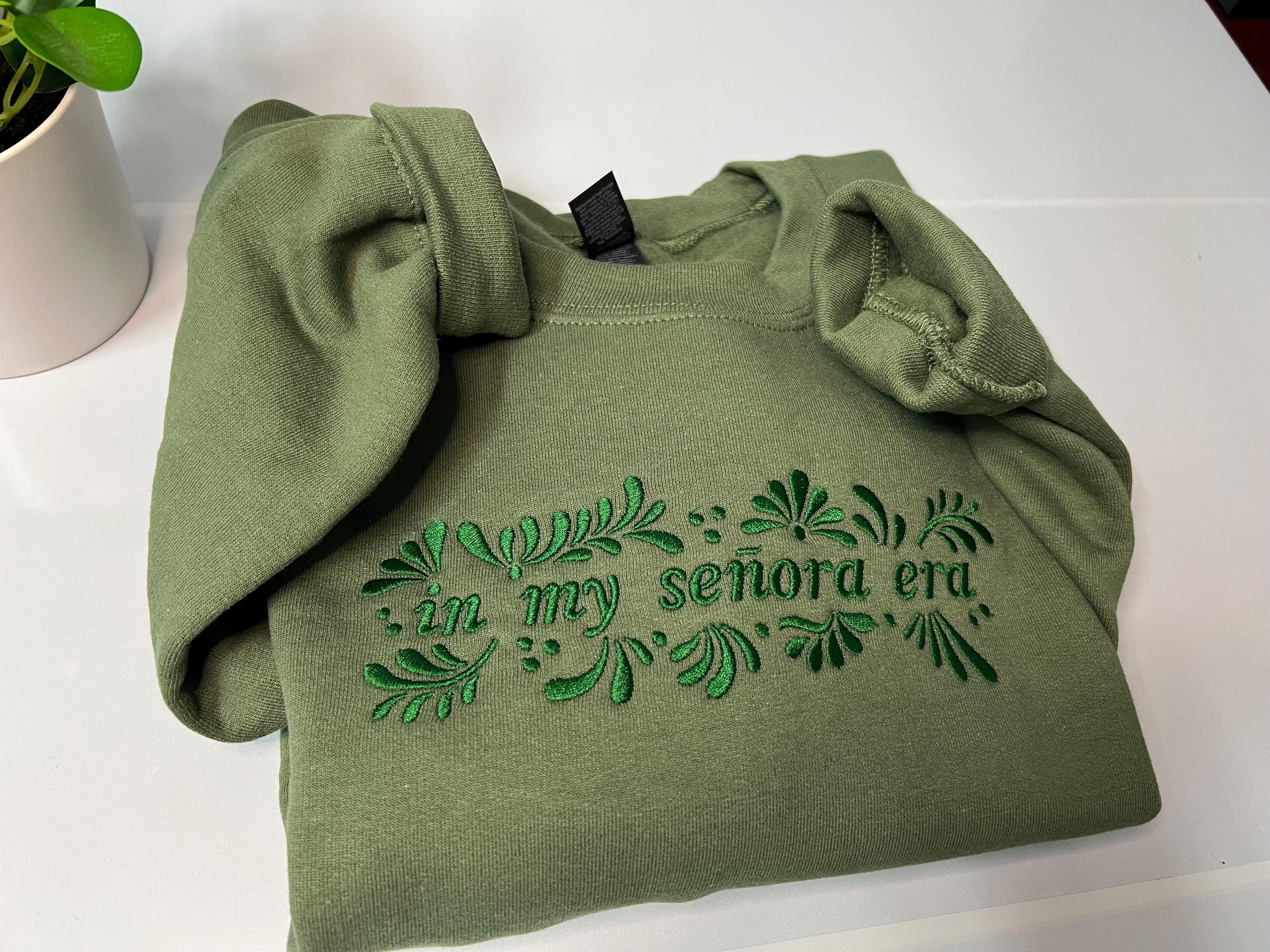 In My Señora Era” Embroidered Crewneck – Embrace Your Grown-Woman Era - Thumbnail 3