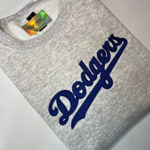 Blue Baseball Crewneck Sweatshirt Embroidered or Glitter Stitch Game Day Outfit LA Fan Vibes Pullover Sparkle or Full Stitch Option dodgers