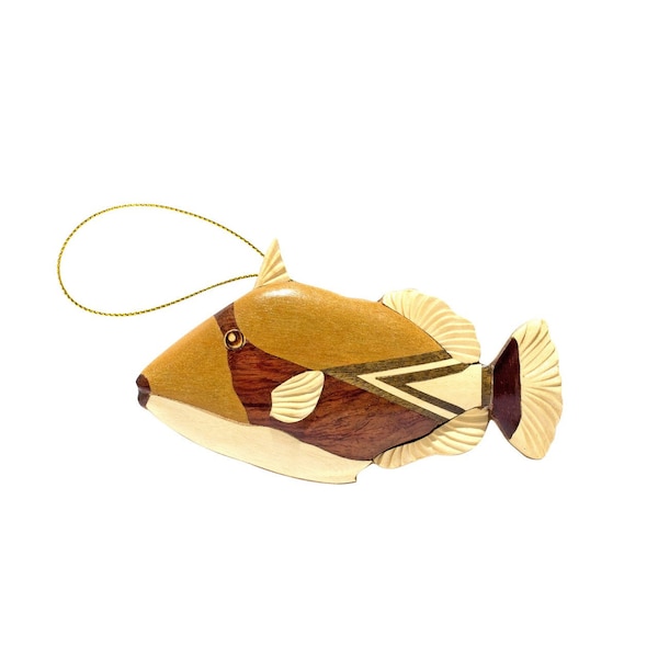 Hawaii State Fish - Humuhumunukunukuapuaʻa - Wooden Hanging Ornament