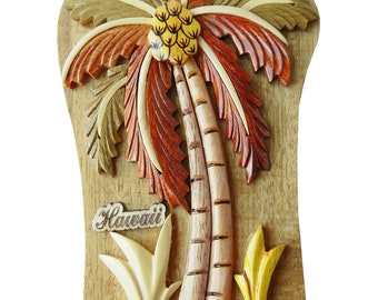 Palm Tree Design - Wooden Puzzle Box (Medium)