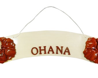 Ohana Flower Sign - Wooden Signs