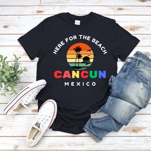 Beach Travel T Shirt Cancun Mexico holiday vacation cancun shirt gift shirt for vacation women men travel t shirt  souvenir couple t-shirt