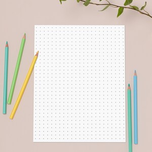 Multi-color Dot Grid Paper, Graph Paper, Printable