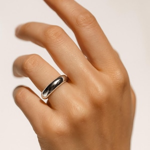 Adjustable S925 Sterling Silver Ring: Minimalist Gold & Silver Plated Band