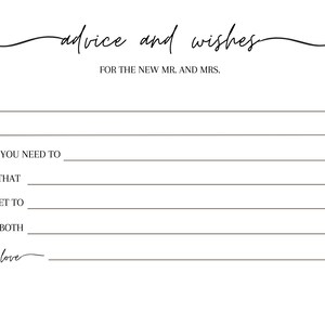 Hens Party Advice and Wishes Cards | Hens & Bridal Shower Party Game | Bachelorette | Instant Download | Print at Home | Advice Cards