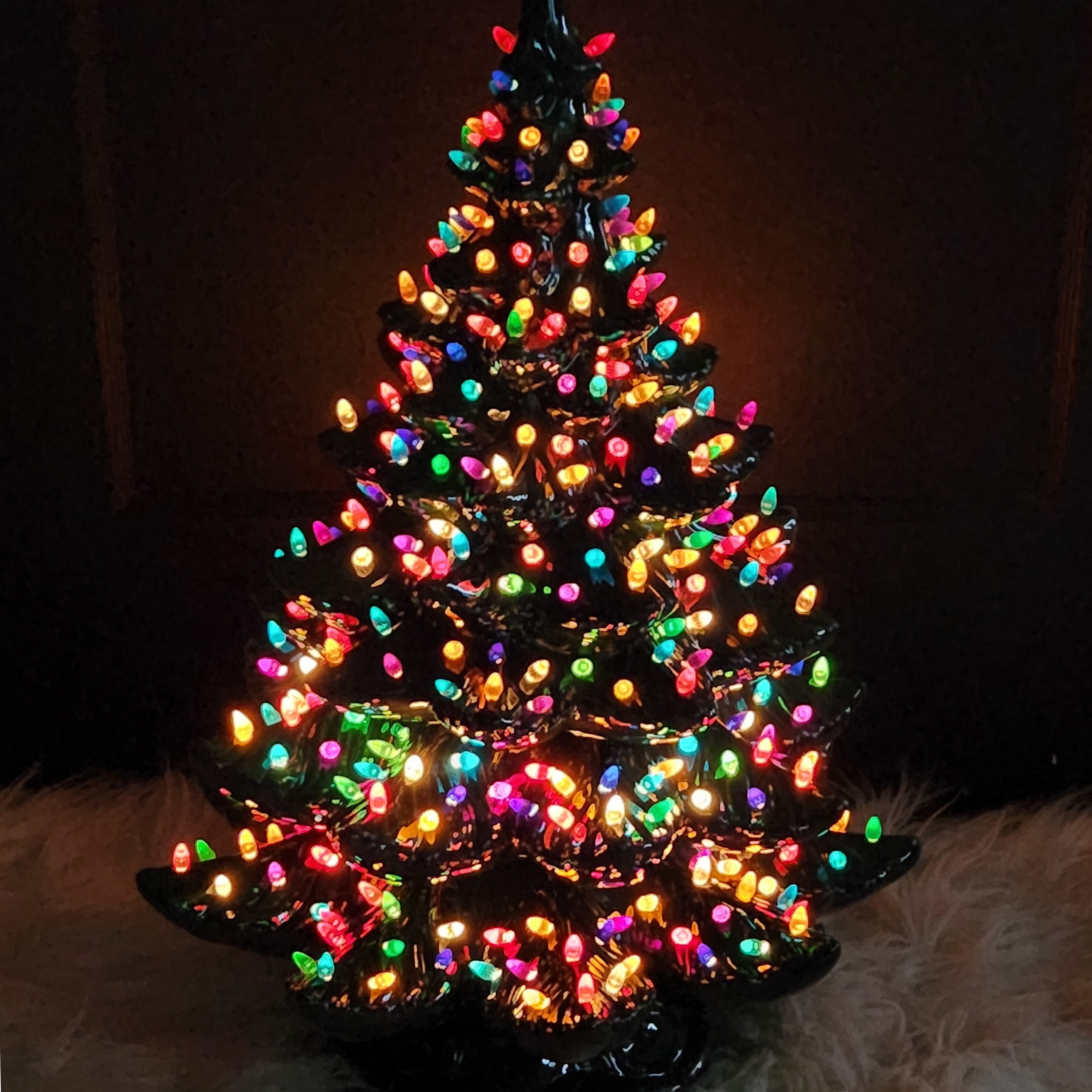 Ceramic Christmas Tree Large Atlantic Confetti Ceramic Etsy