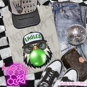 Eagles Bubble Gum Trucker Hat PNG | Mascot Design (Digital Download