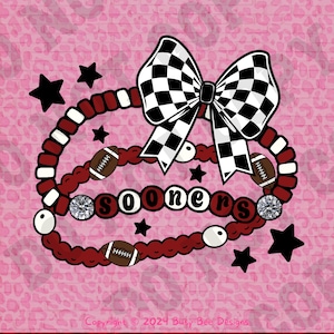 Fußball Freundschaft Armband PNG | Sublimationsdruck | Siebdruck | DTF | Sport | Kollegium | Boomer | Oklahoma | Retro | Früher | Diamant