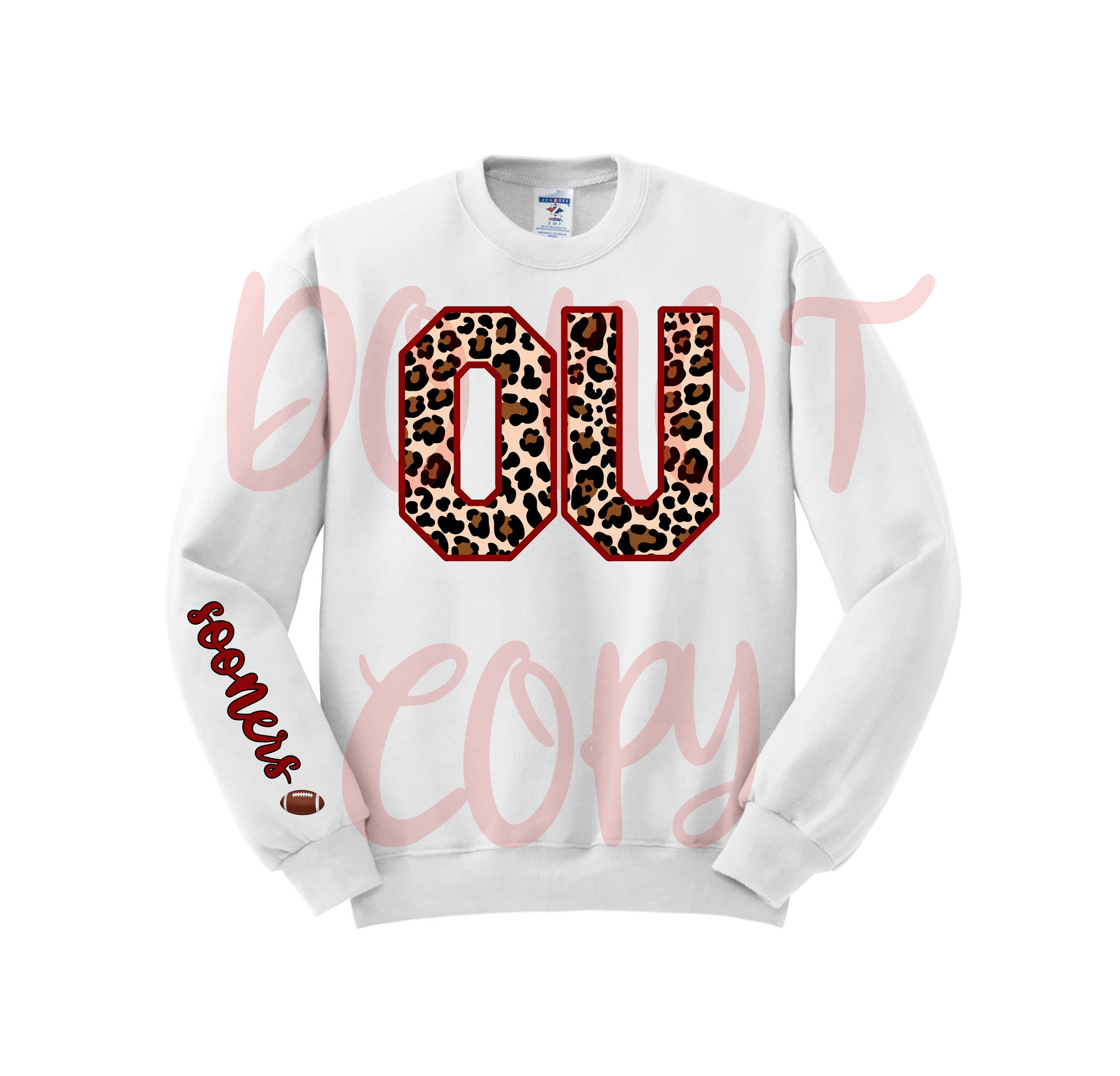 Sooners Leopard W/sleeve Print PNG Sublimation Screen Print DTF ...