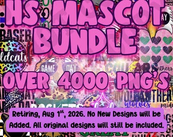 Pack évolutif de mascottes de lycée au format PNG : sublimation et impression