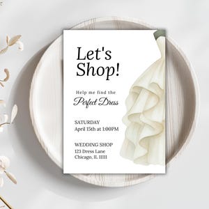 Wedding Dress Invite - Etsy
