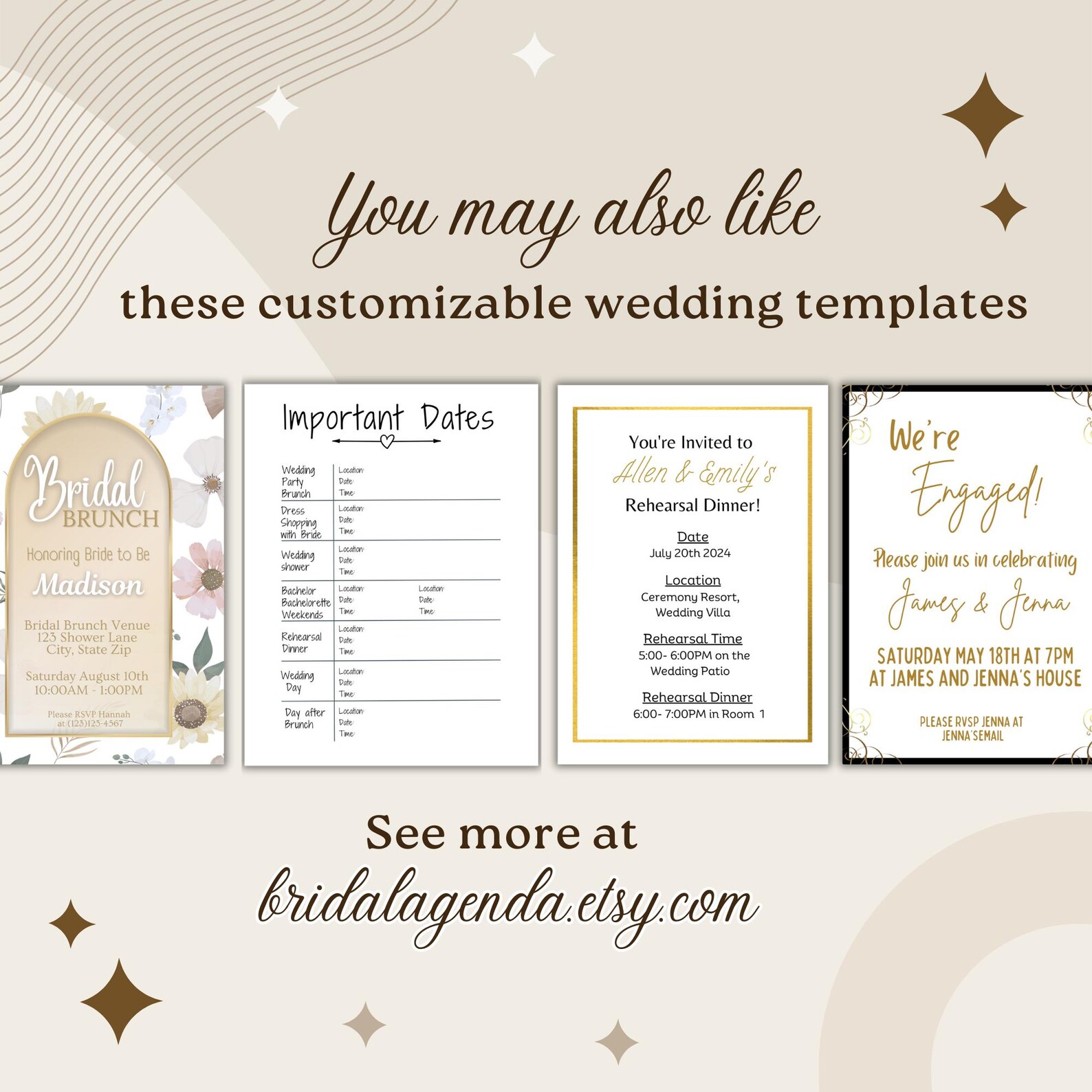 Bridal Hair and Makeup Timeline Wedding Day Gold Wedding Glam Schedule ...